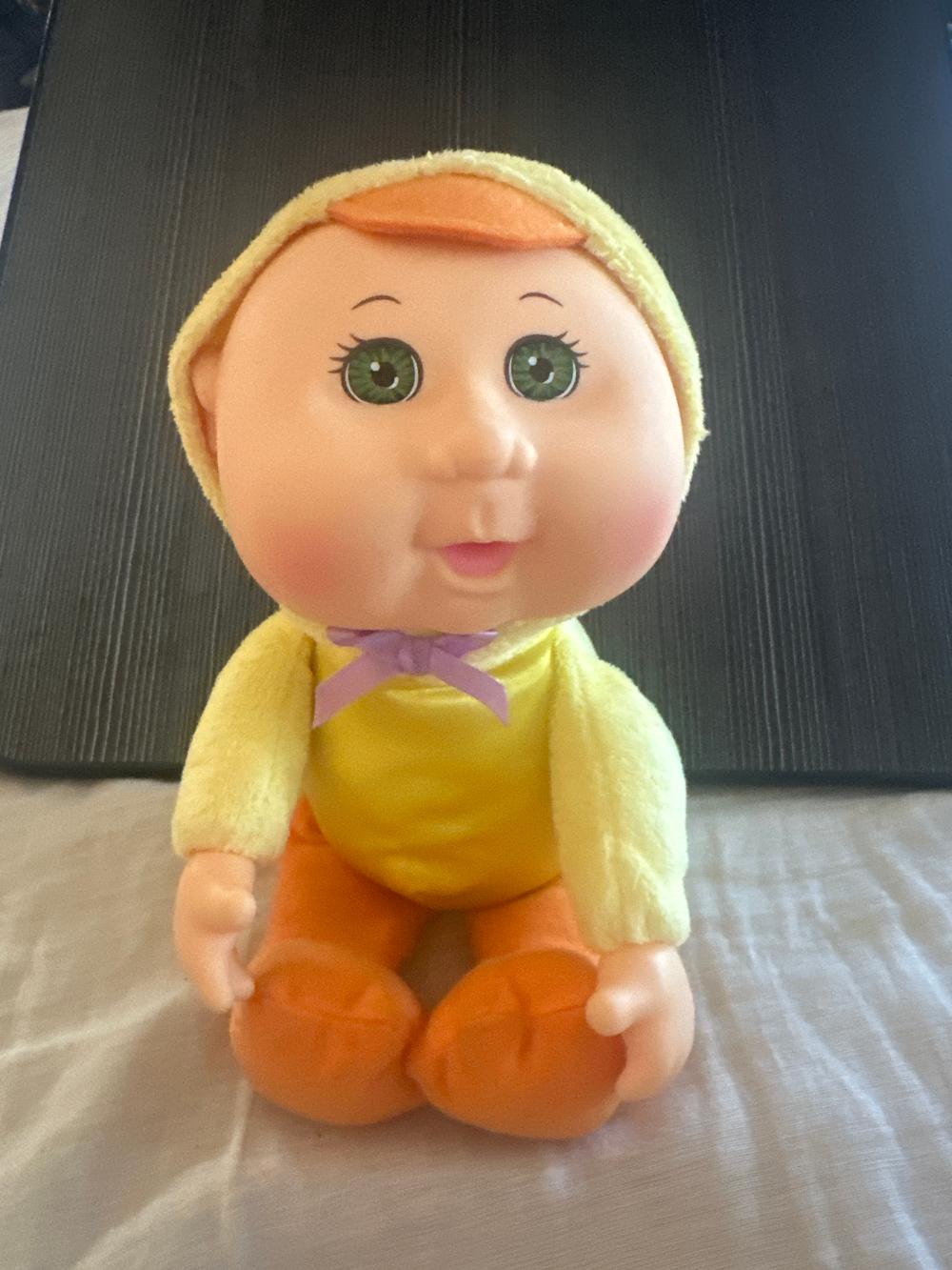 Cabbage Patch Style Plush Baby Doll with Vinyl Face