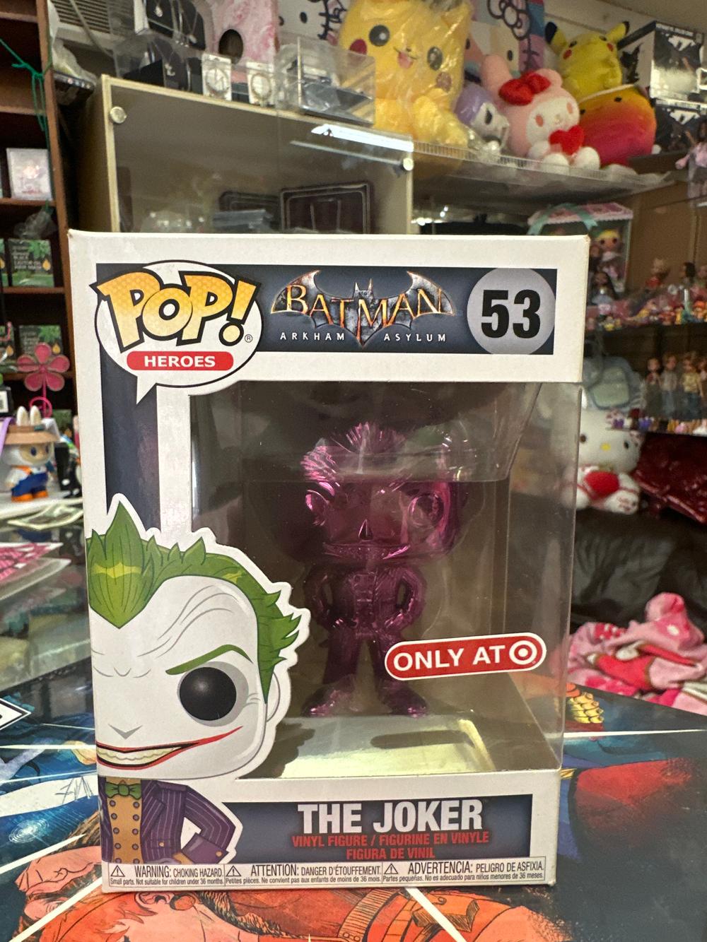 Funko Pop Pink Chrome Joker #53 Batman Arkham Asylum Target Exclusive