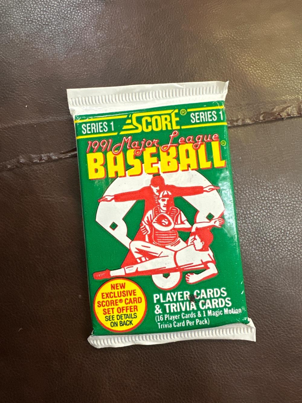 1991 Score Series 1 Baseball Card Pack