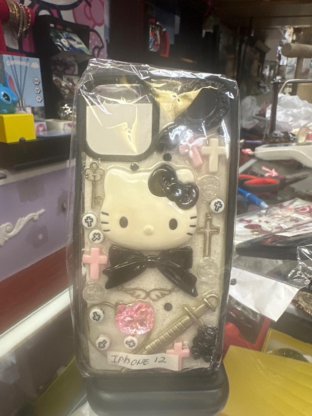 Gothic Kitty Charm Case for iPhone 12