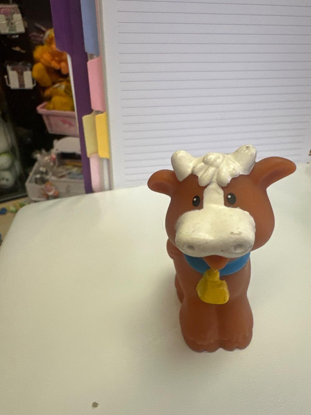 Little Bull Toy Figure With Bell Collar