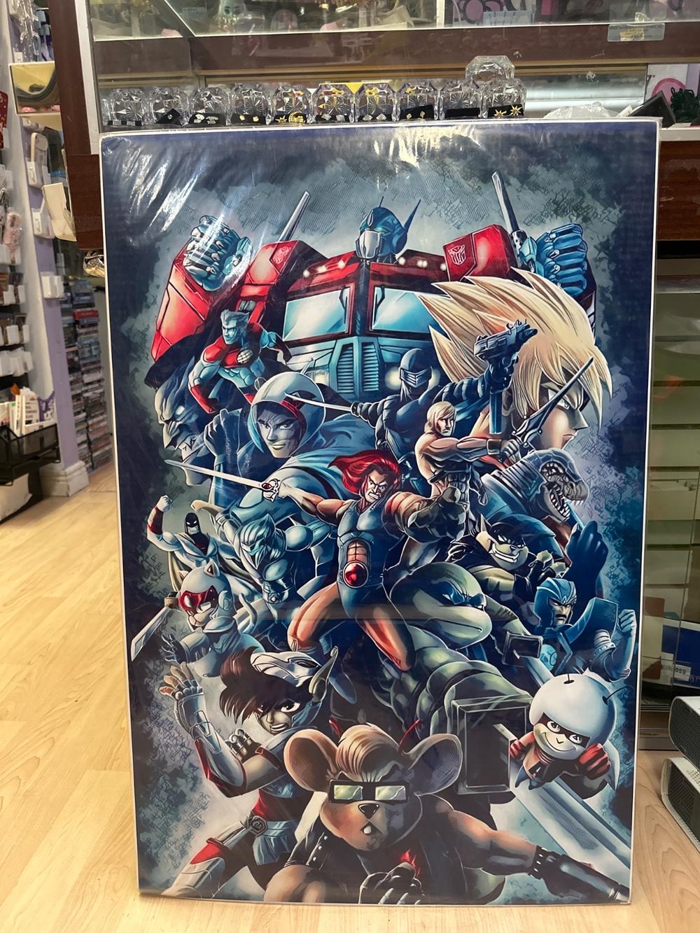 80s Cartoon Heroes Mashup Poster