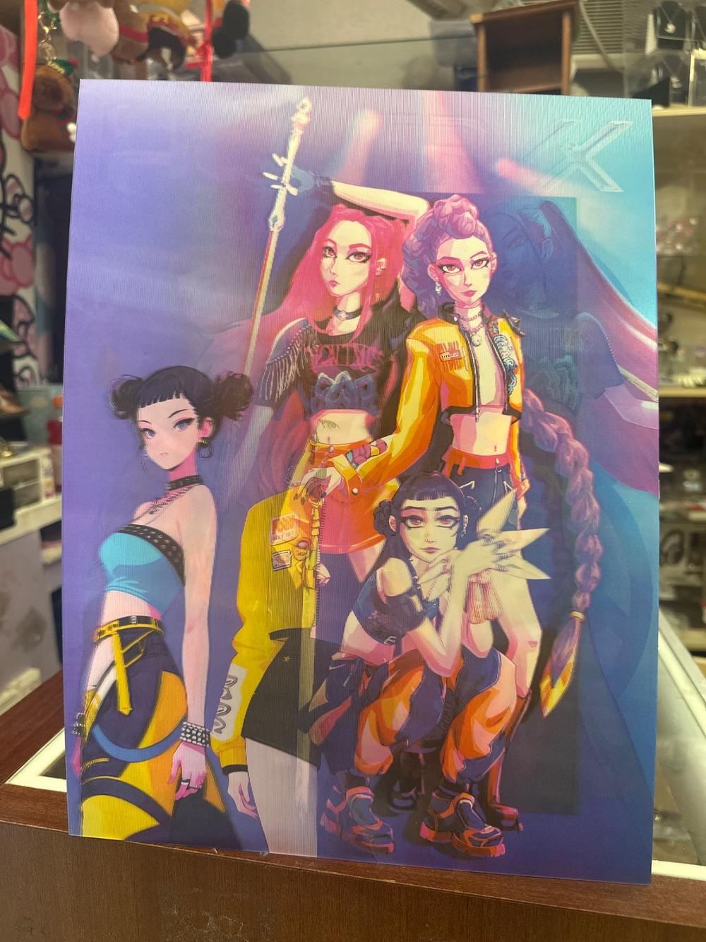 Cyberpunk Girl Group Art Print