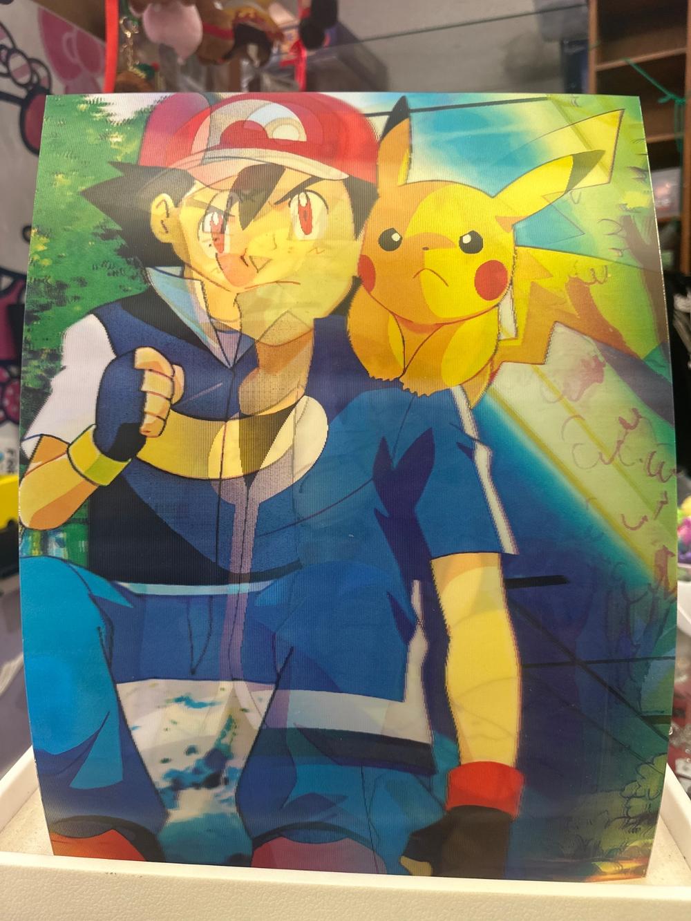 Ash and Pikachu Lenticular Panel
