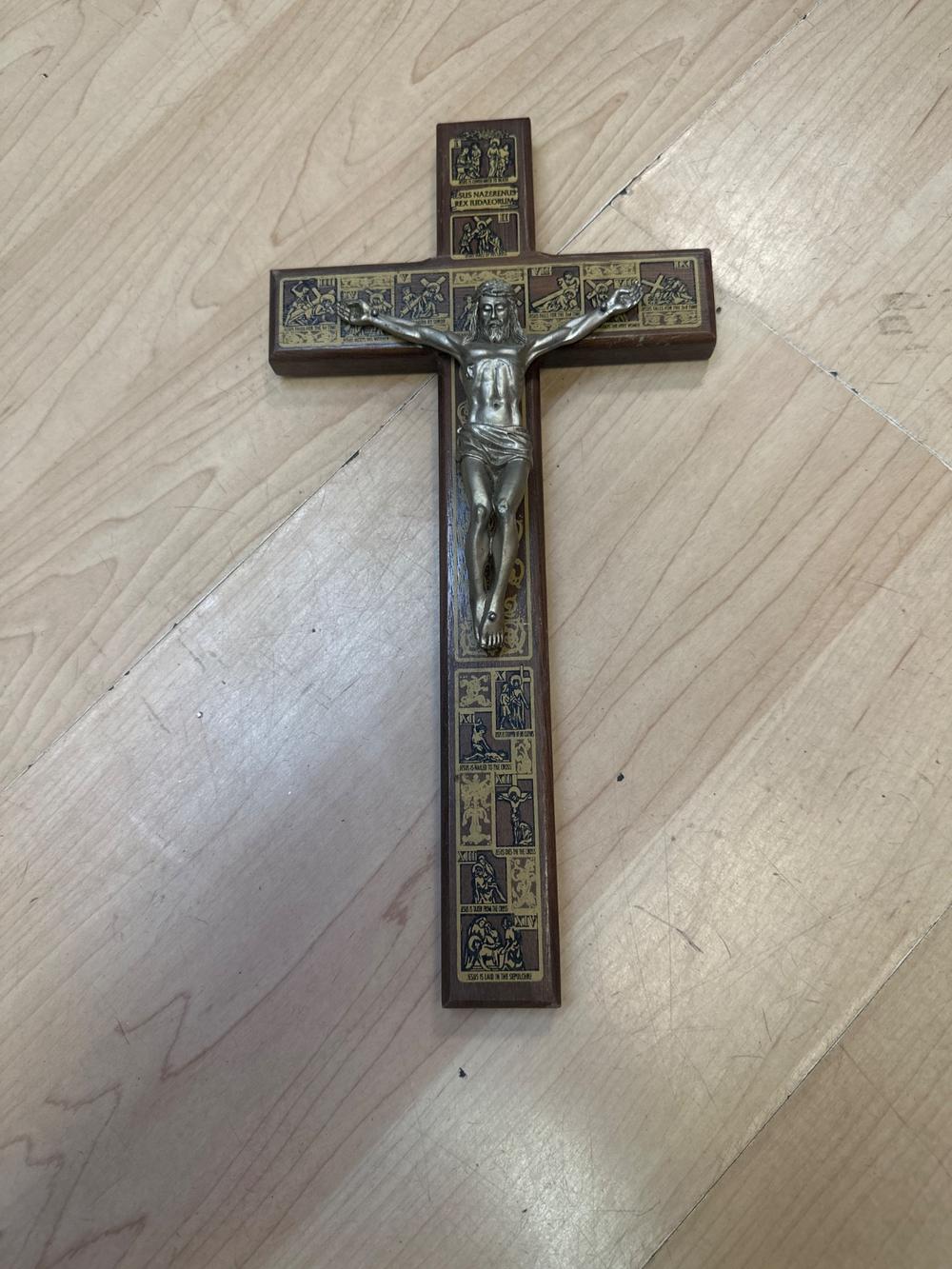 Wooden Stations of the Cross Crucifix