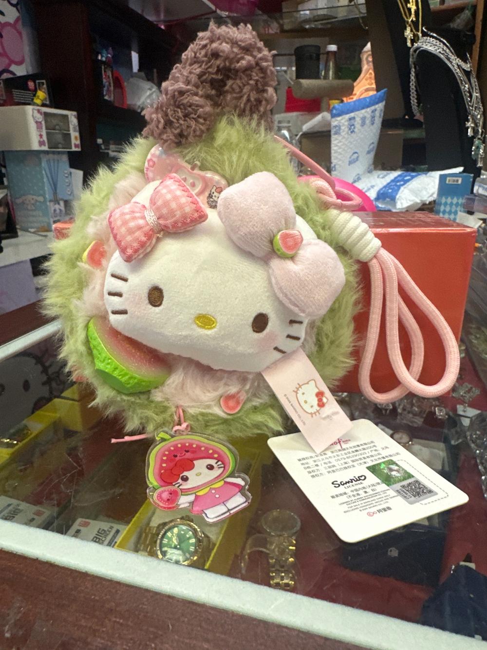 Hello Kitty Watermelon Plush Crossbody Bag