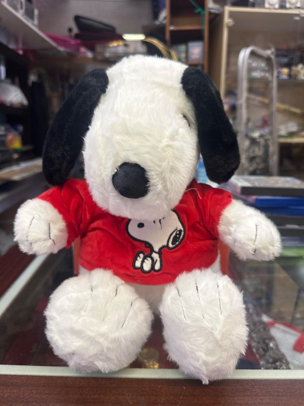 Snoopy Plush in Red Snoopy T-Shirt
