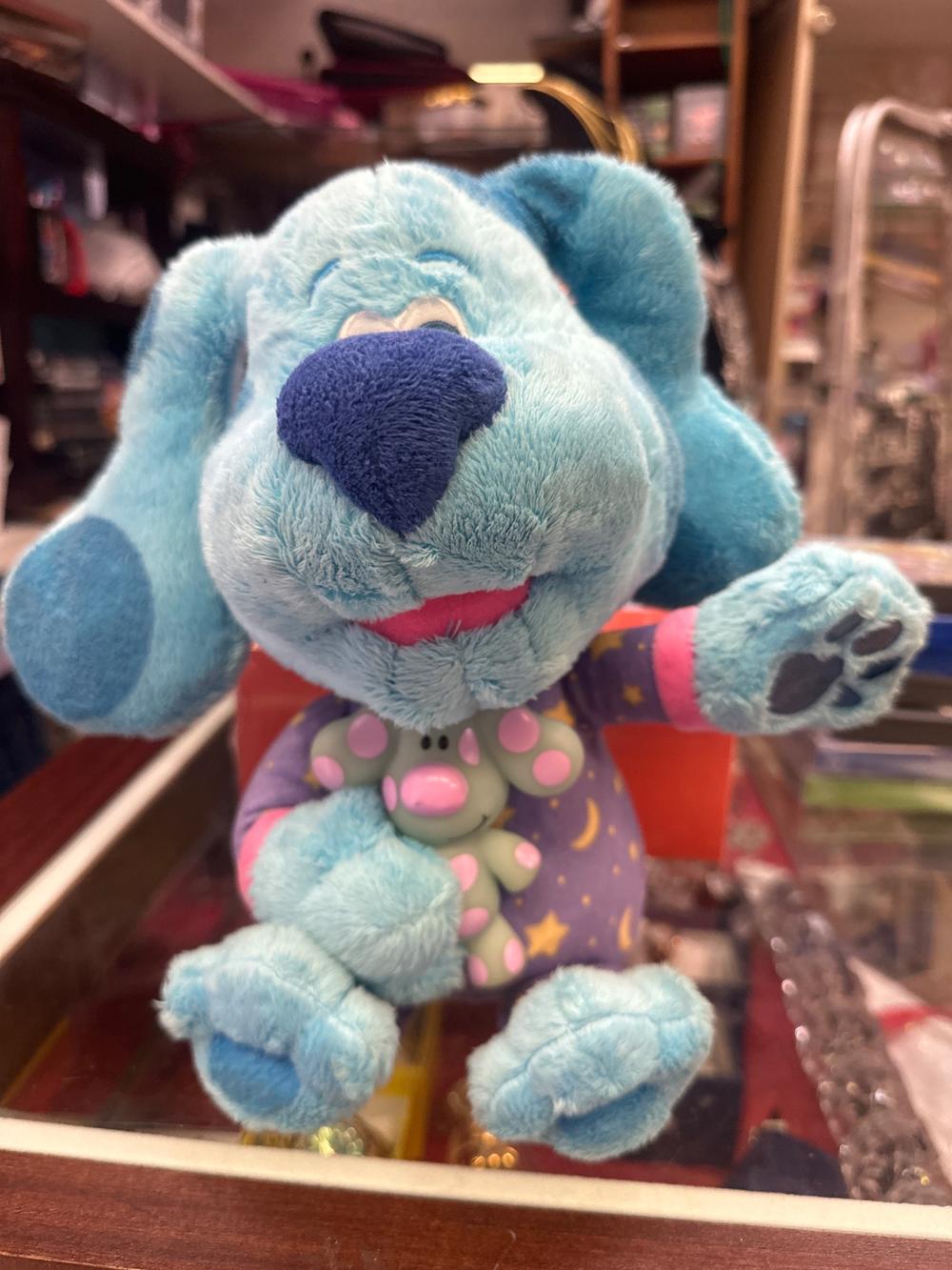 Blue's Clues Bedtime Blue Plush with Polka-Dot Pig