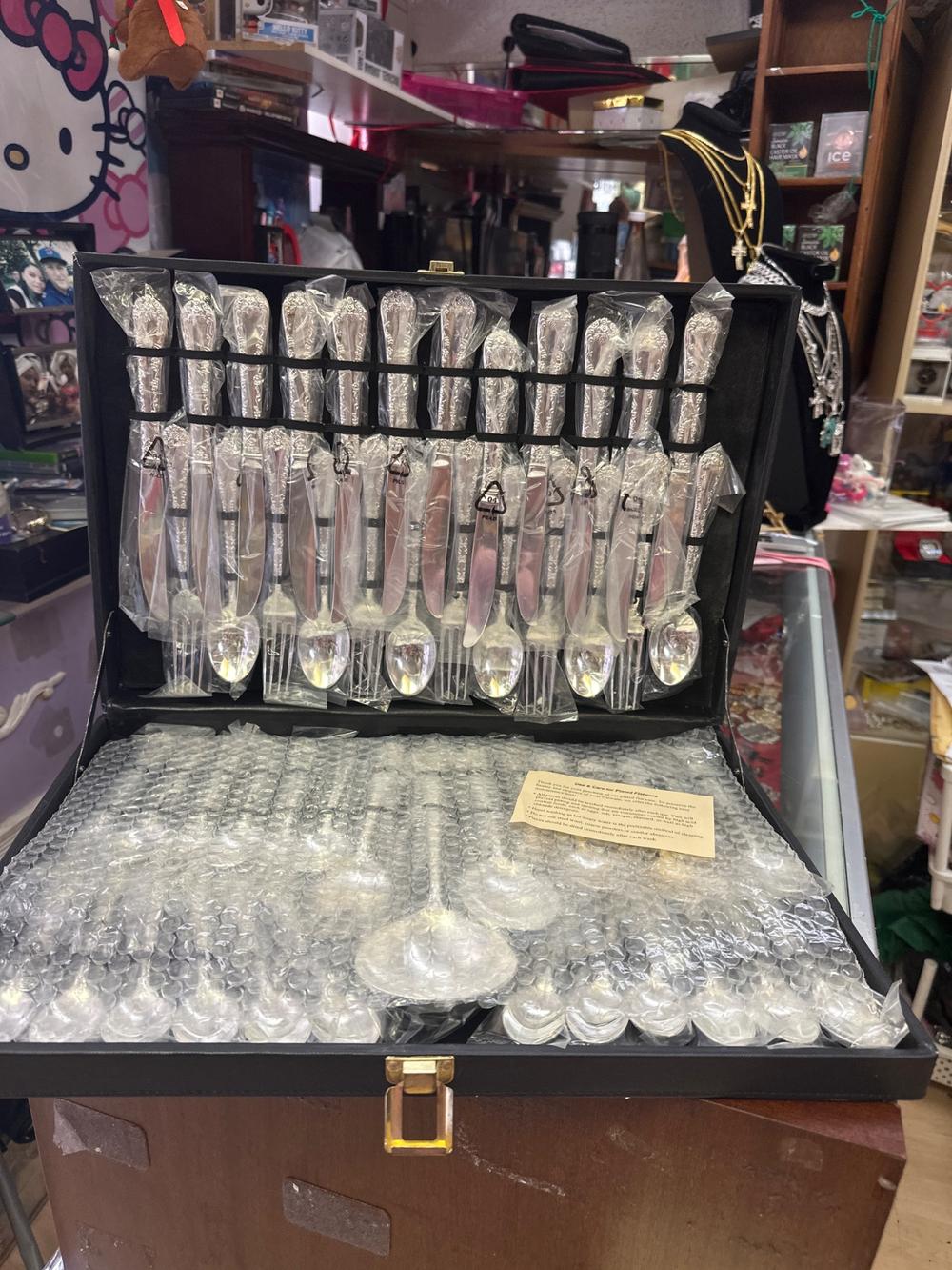 Silverware Set In Fitted Storage Case