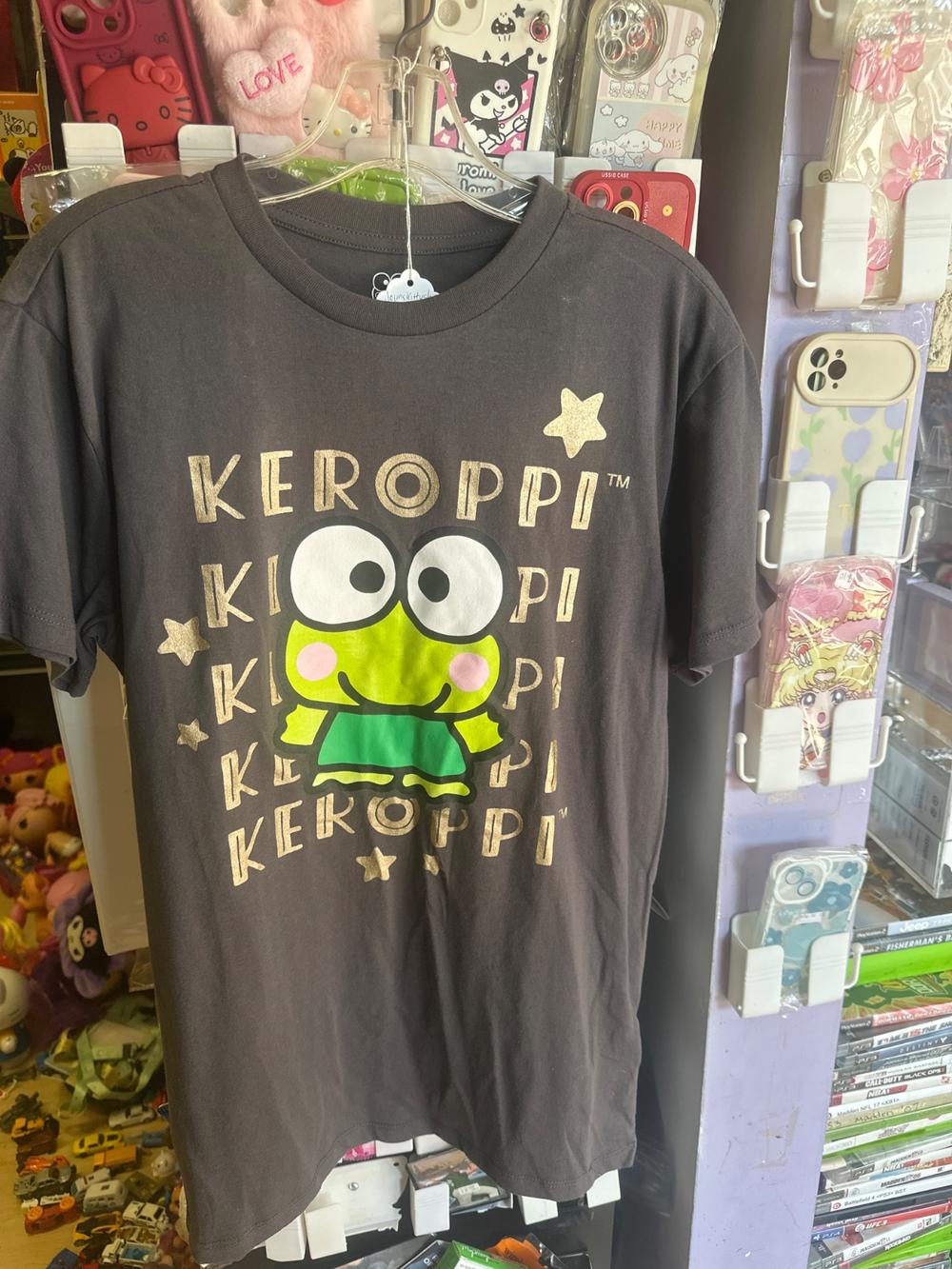 Keroppi Gold Glitter Graphic Tee