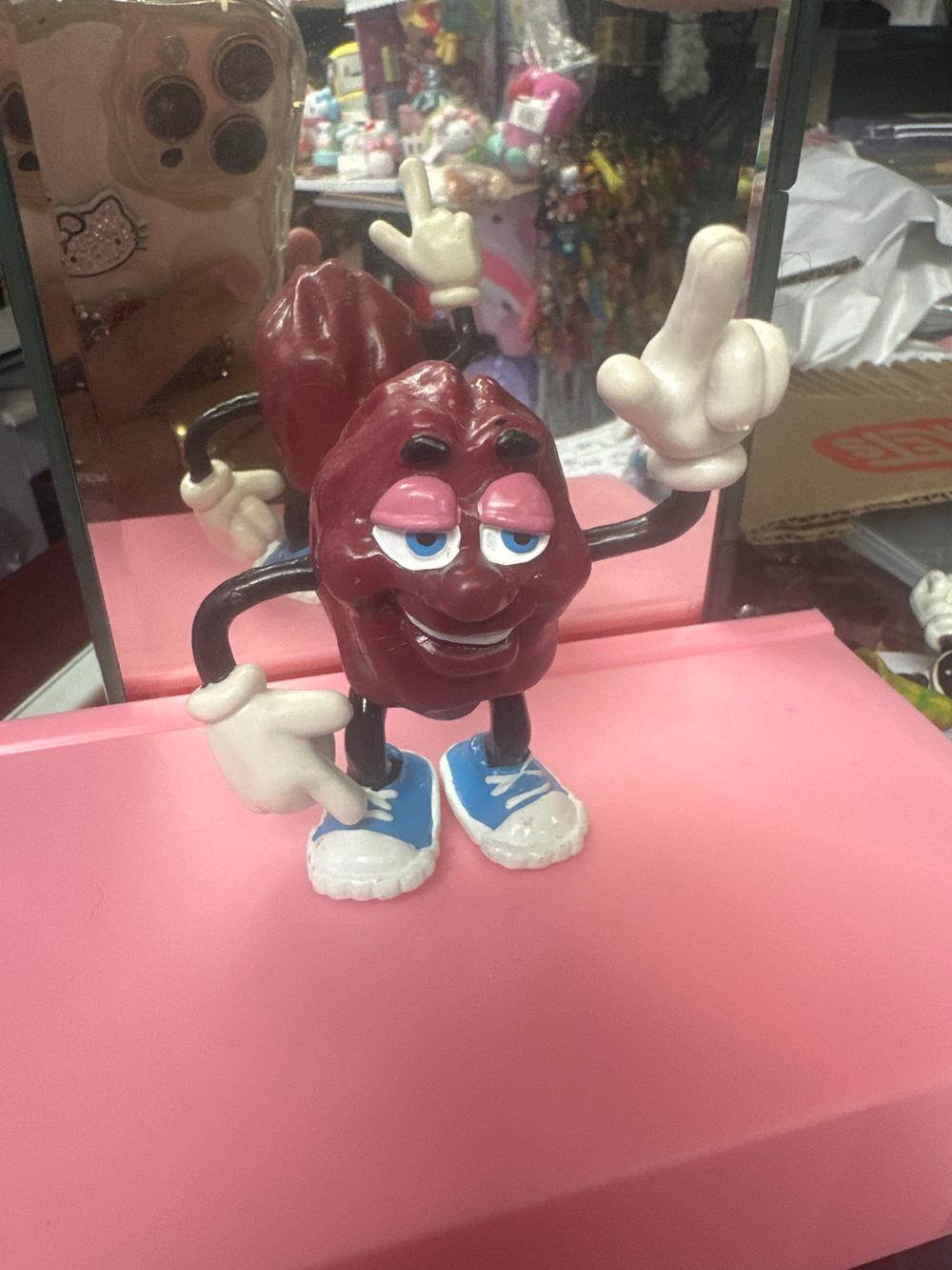California Raisin Figure with Blue Sneakers