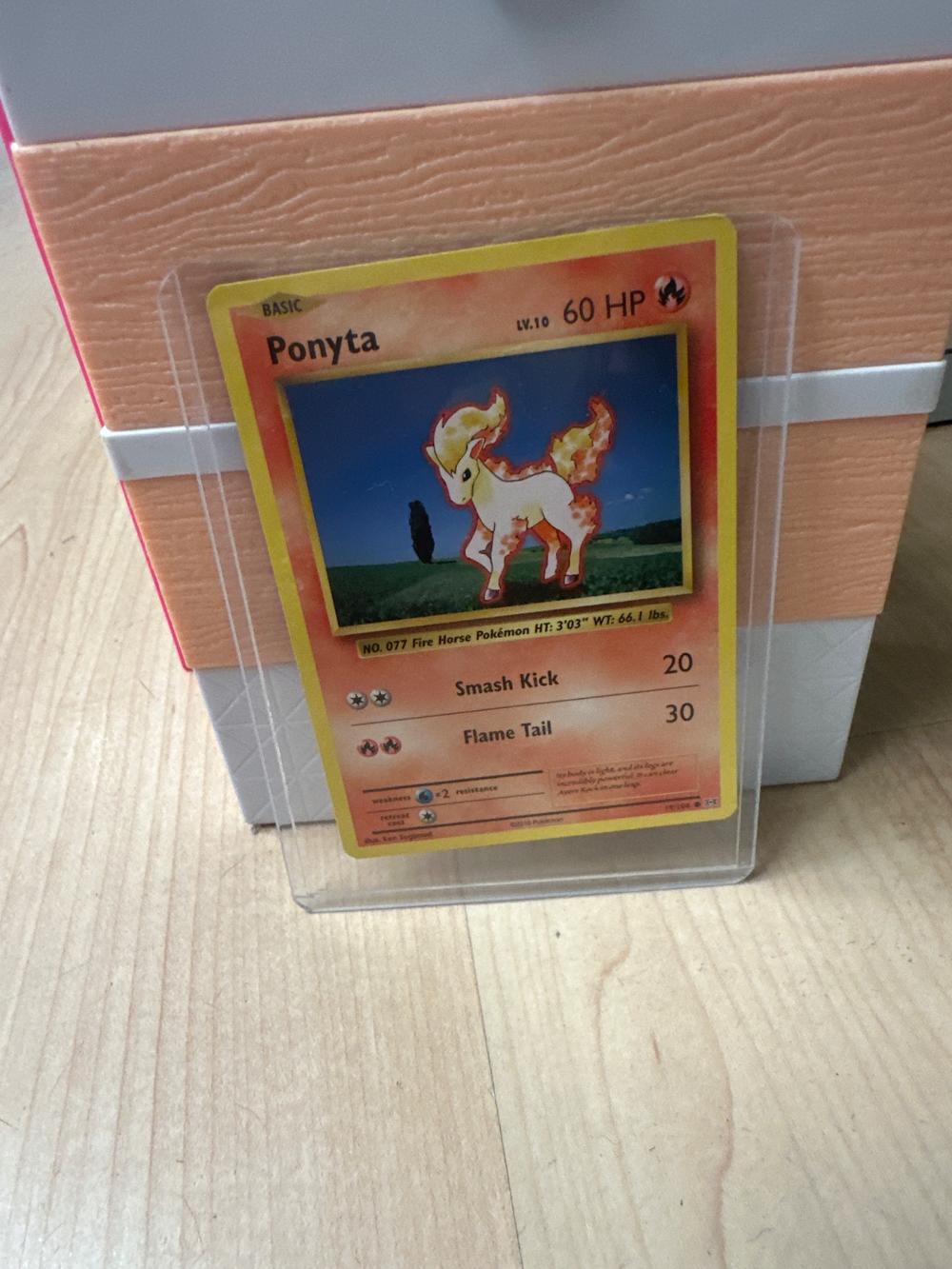 Ponyta Pokémon Card, Sleeved