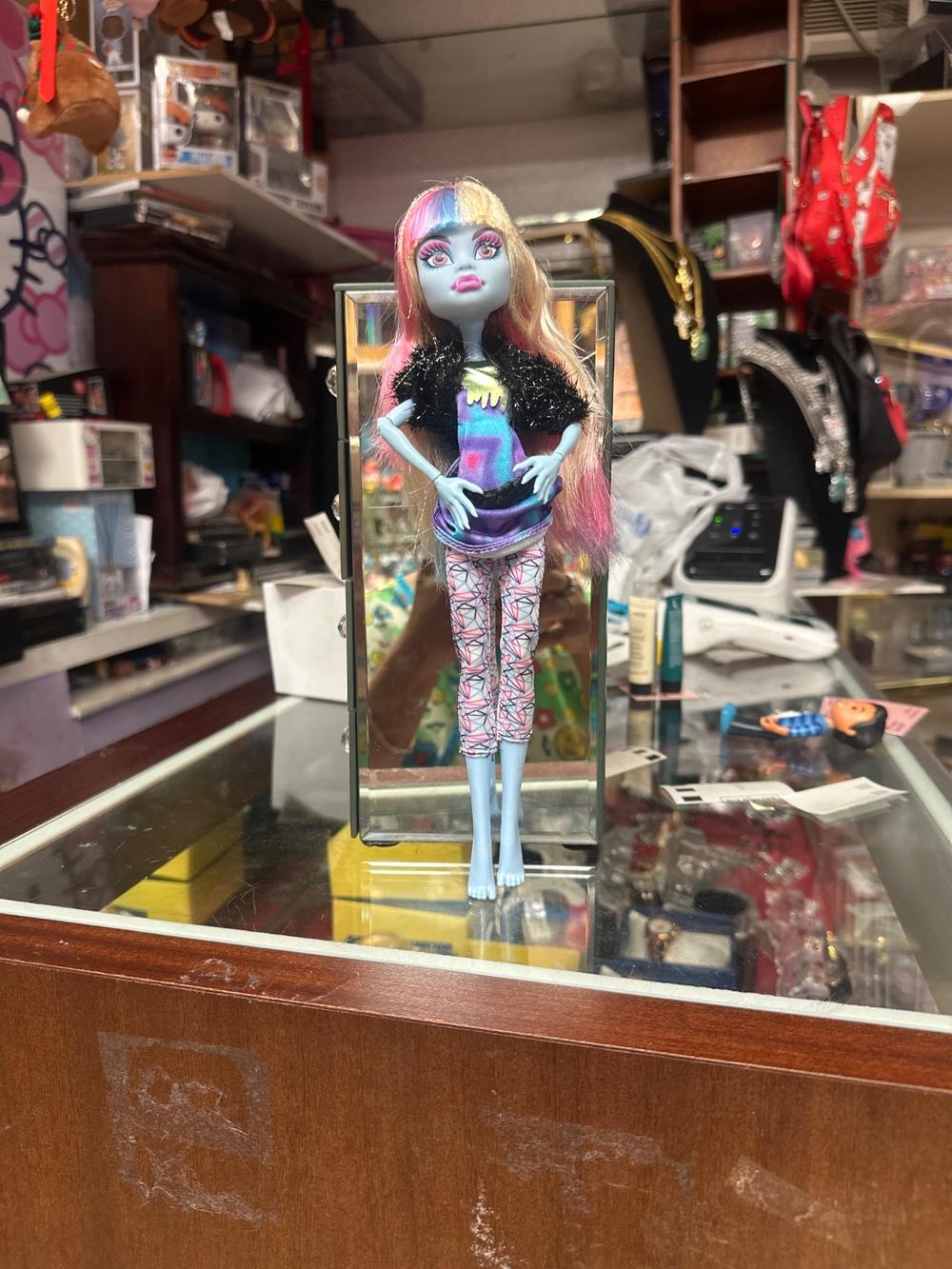 Blue-Skinned Monster High Doll with Pink and Blonde Hair