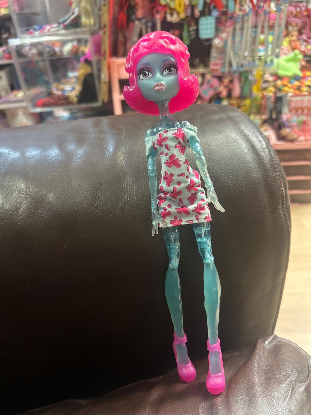Monster High Doll With Pink Hair And Translucent Blue Body