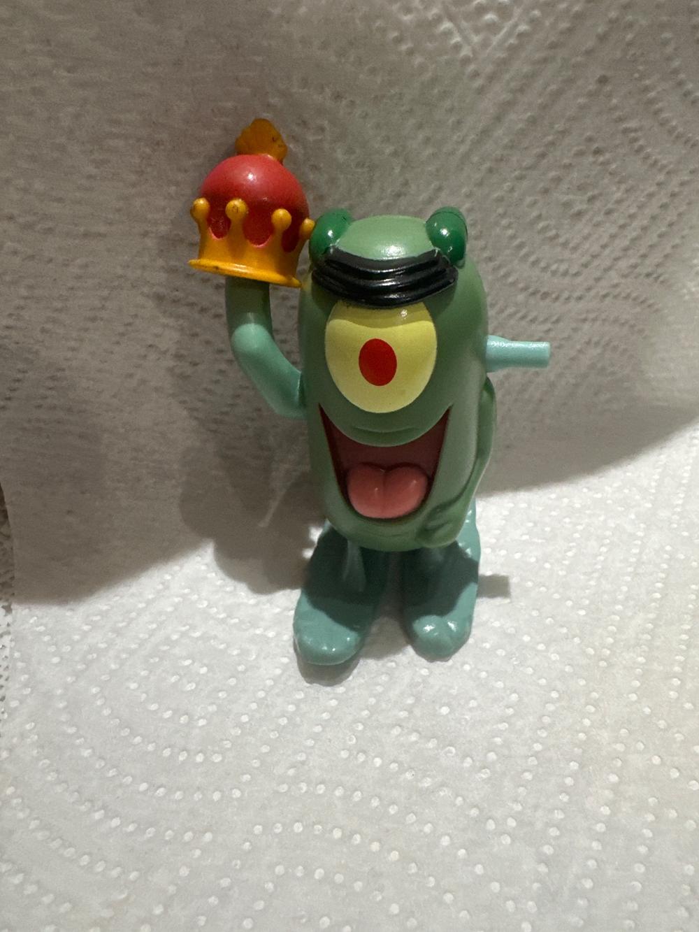 Plankton Figure Holding Crown
