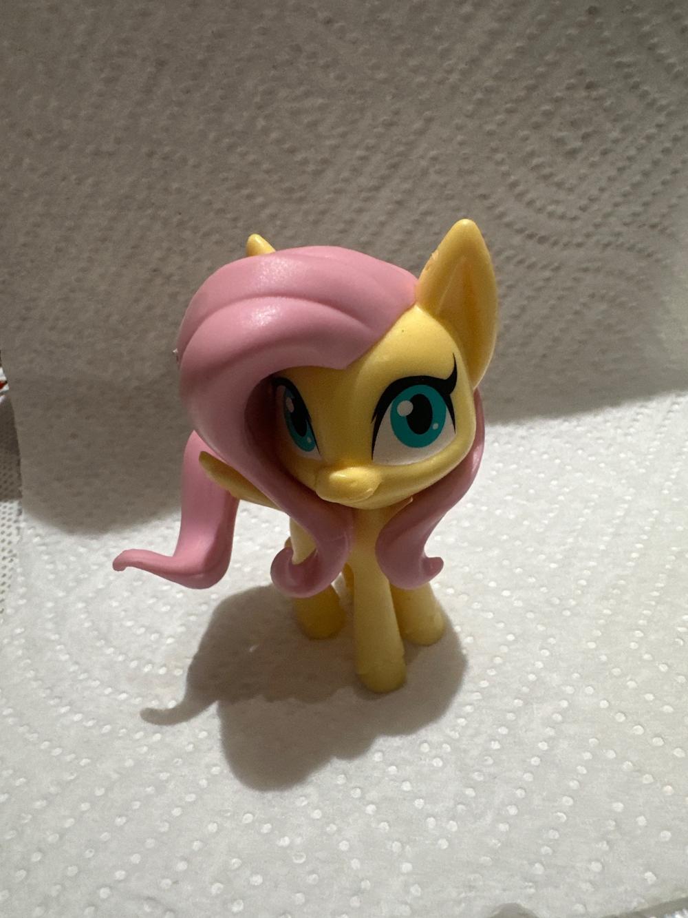 Yellow Pony Figure With Pink Hair