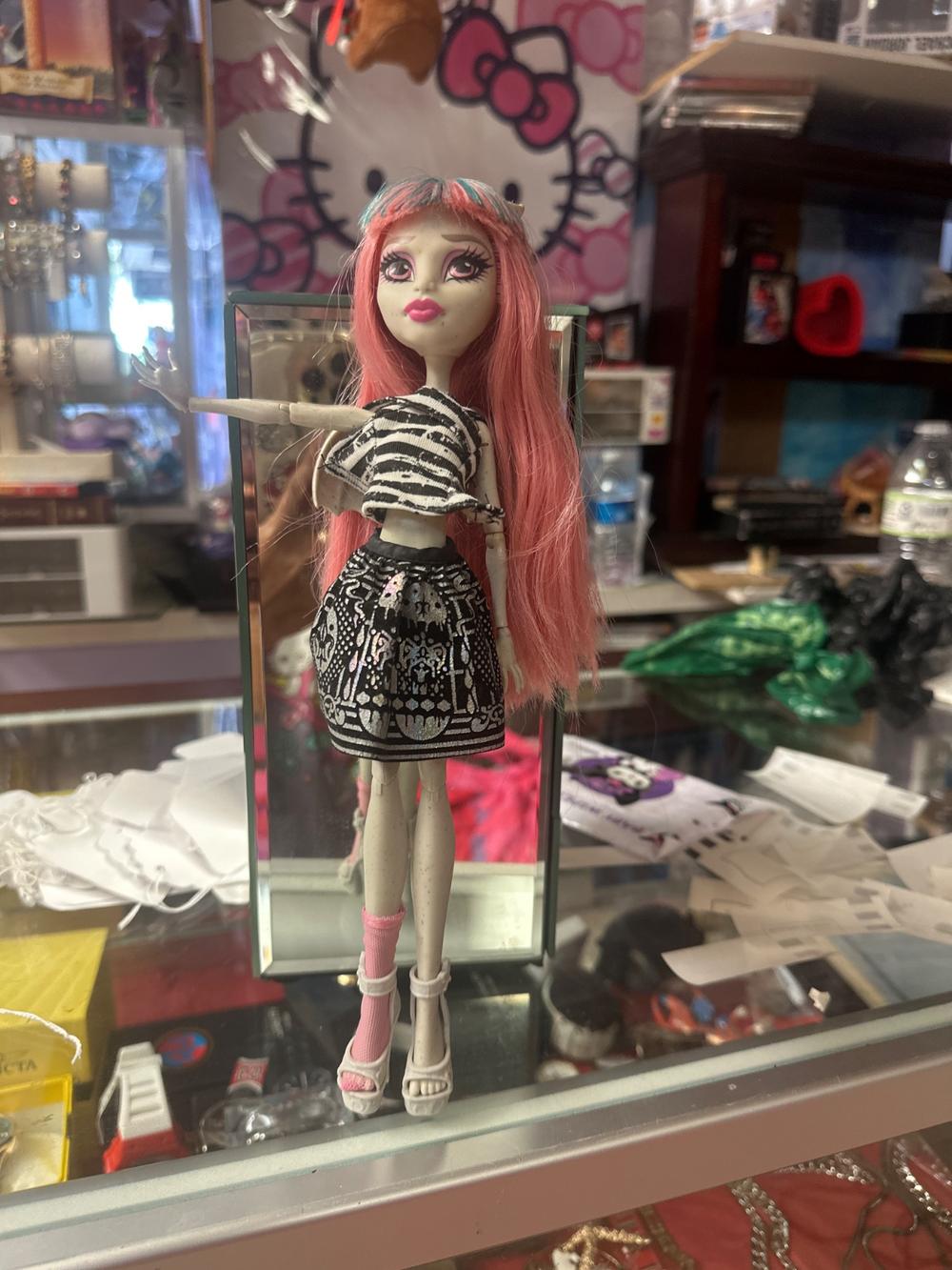 Monster High Doll With Pink Hair And Zebra-Print Top