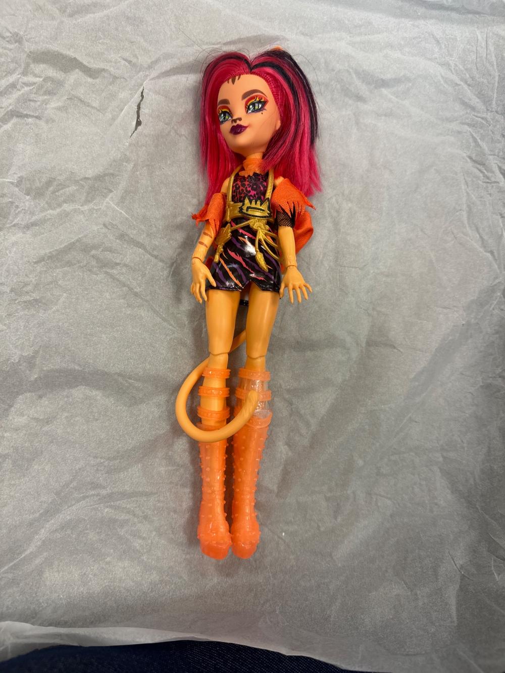 Pink-Haired Cat Girl Doll With Tail And Orange Boots