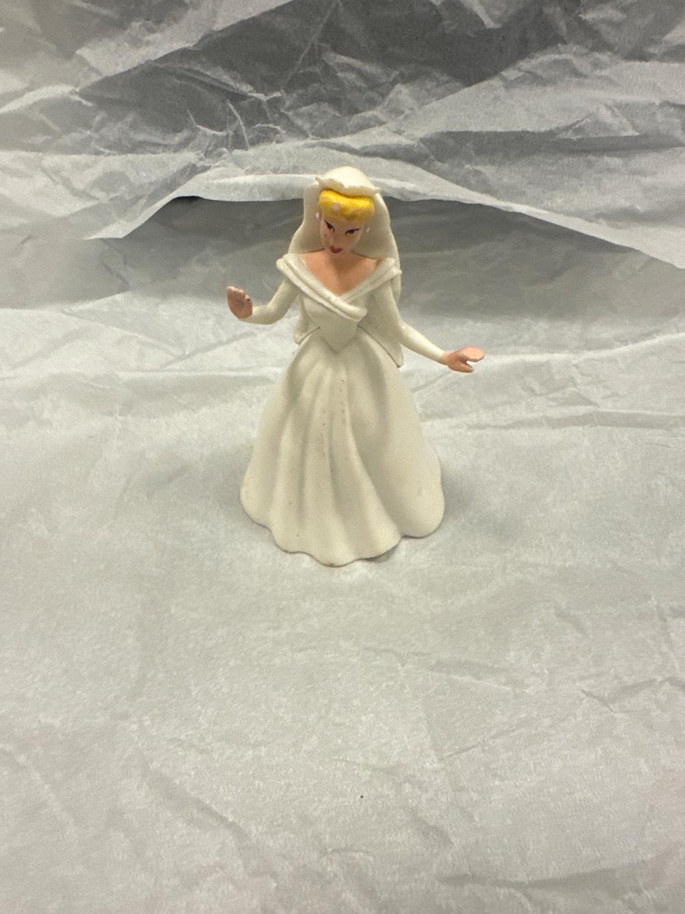 Vintage Bride Princess Figurine in White Gown