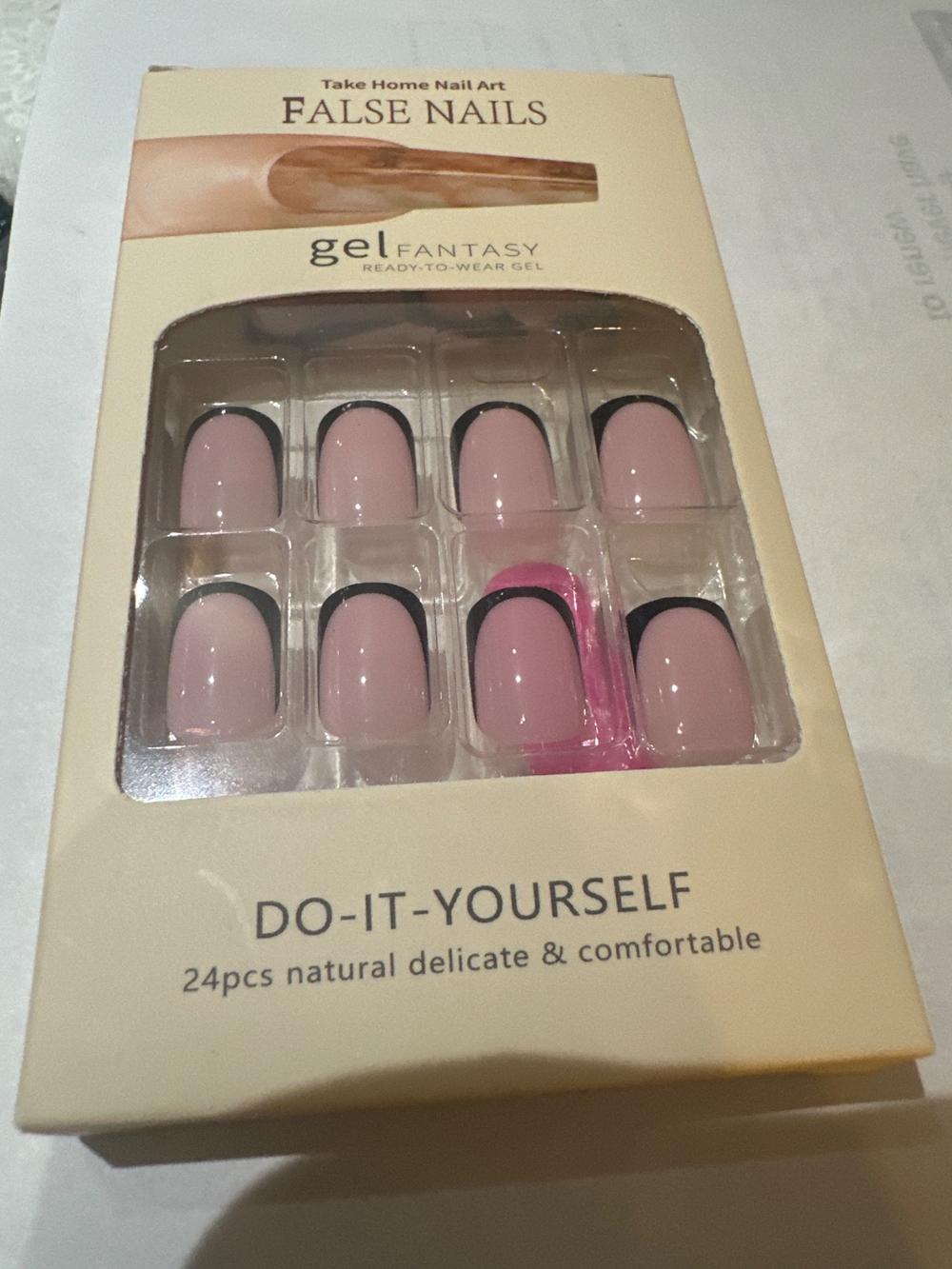 Gel Fantasy False Nails, Set of 24