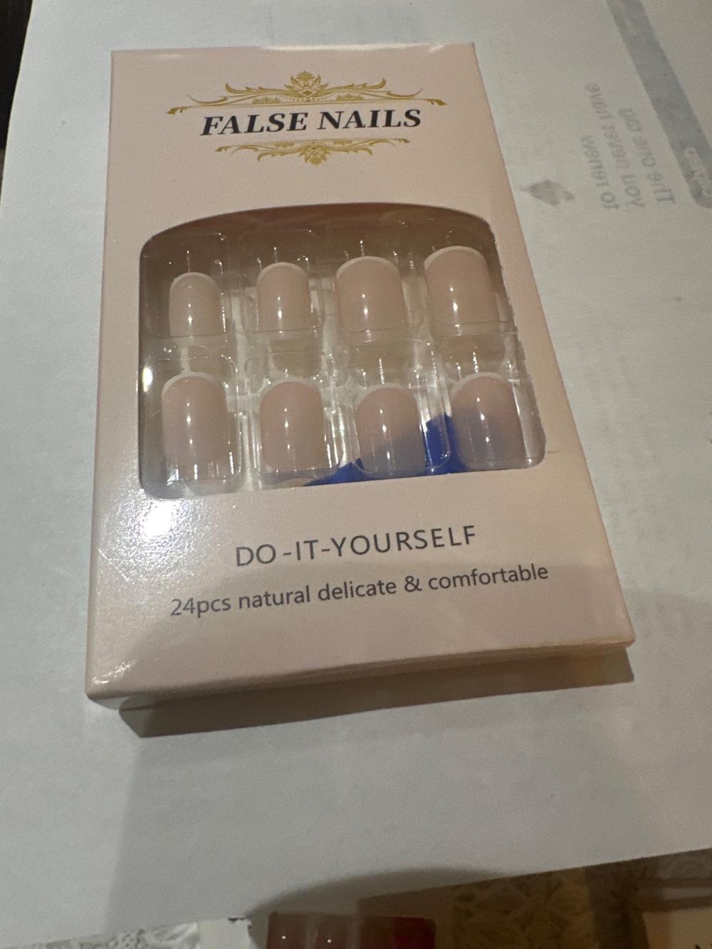 Nude False Nails, 24-Piece Set
