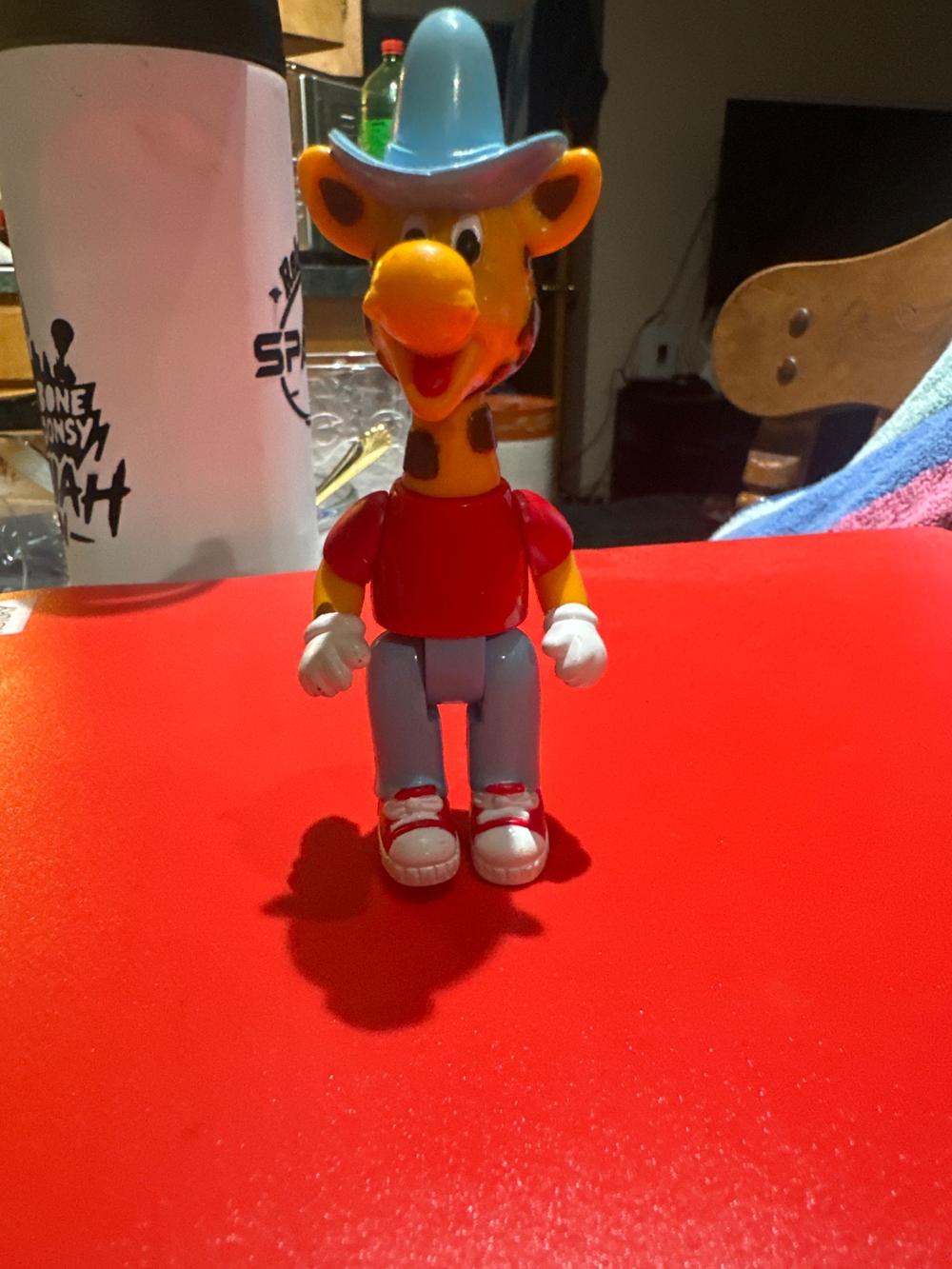 Toys R Us Geoffrey the Giraffe Figure with Blue Cowboy Hat