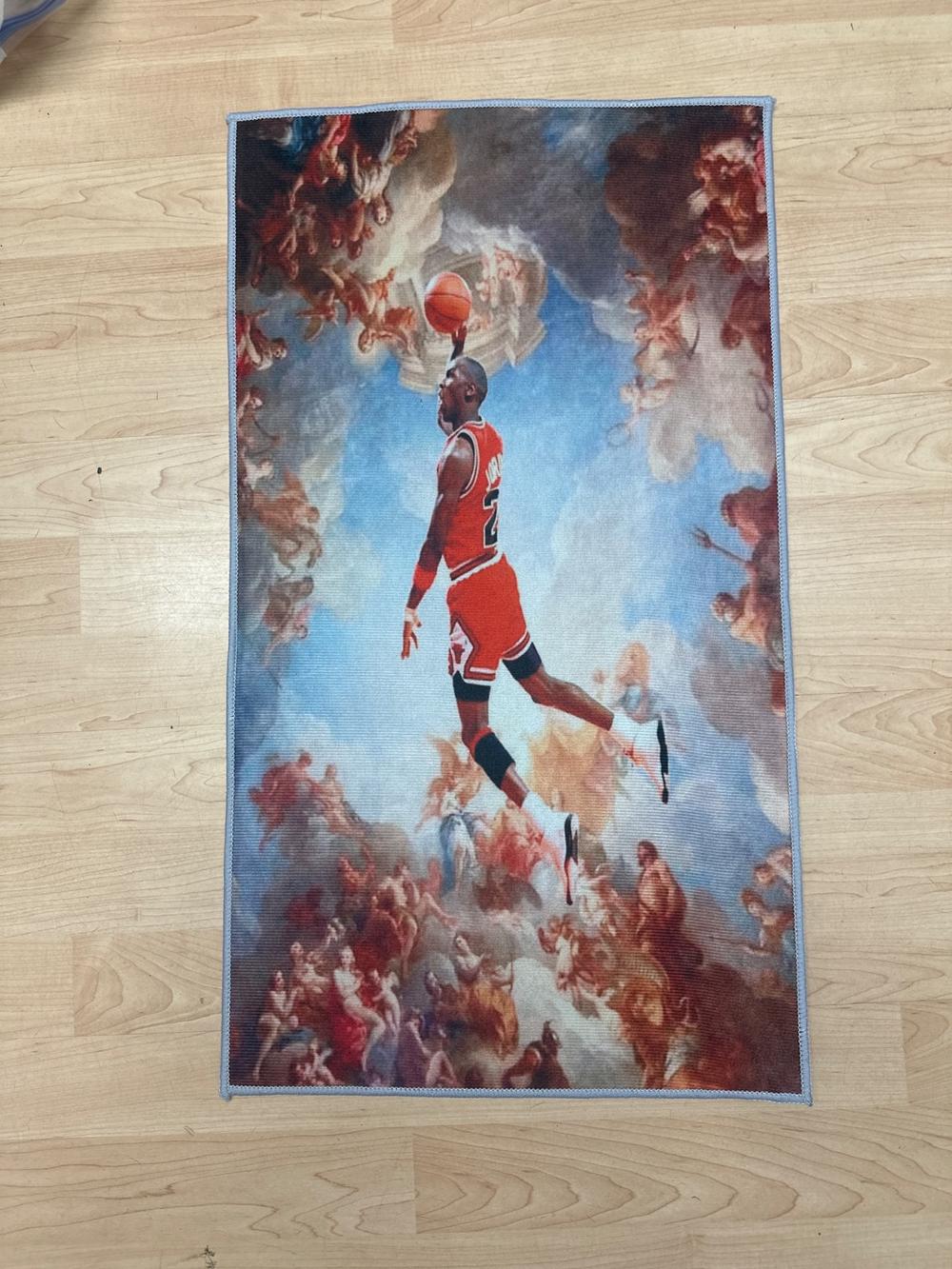 Michael Jordan Sistine Chapel Mural Print Rug