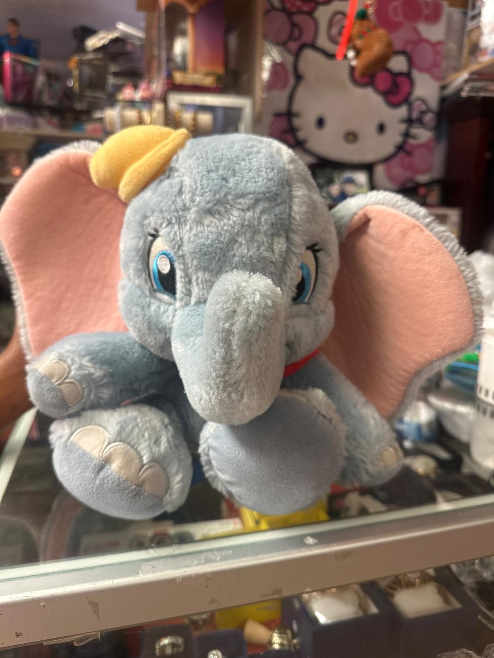 Disney Dumbo Plush with Yellow Hat and Red Collar