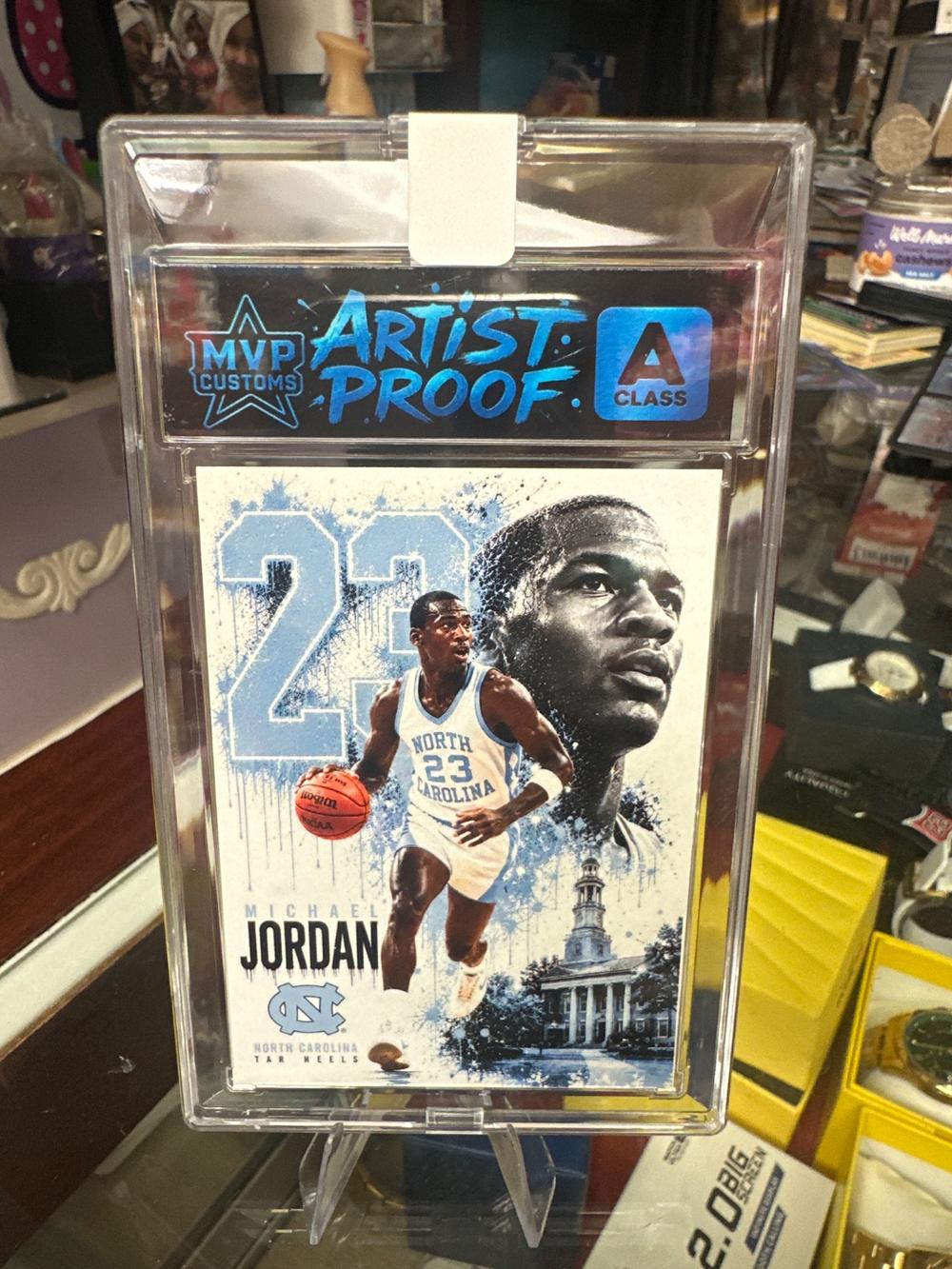 Michael Jordan MVP Customs Artist Proof Card North Carolina