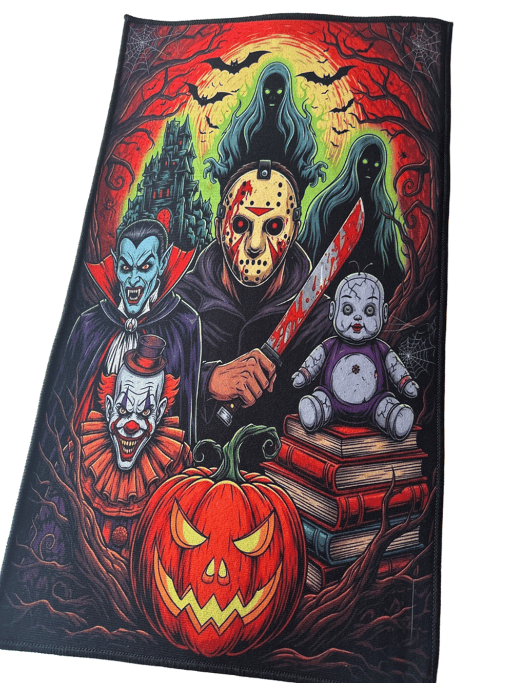 Horror Villains Halloween Accent Rug with Jason, Dracula (photo 1 of 3)