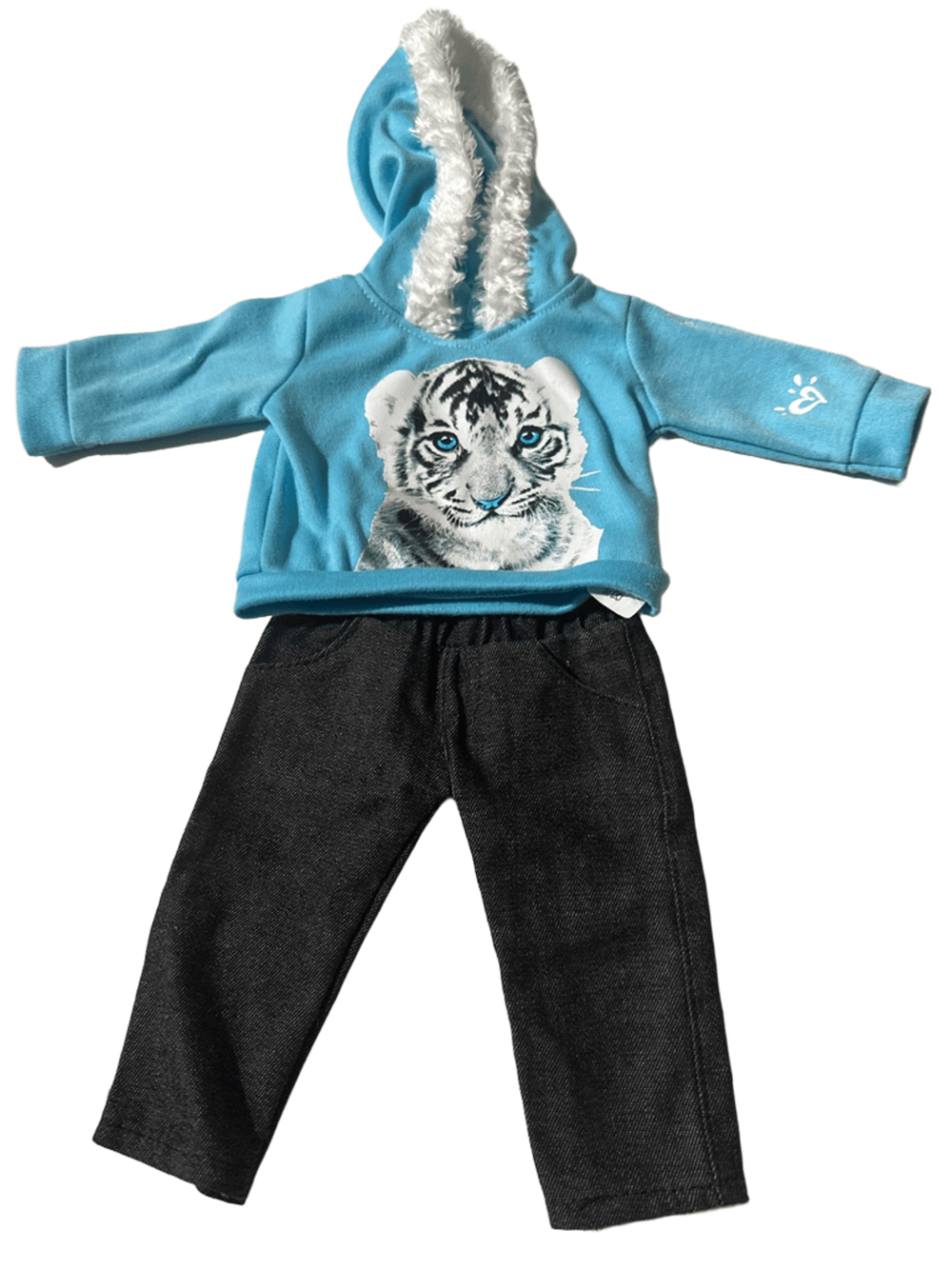 Doll Outfit Tiger Hoodie and Jeans Set 18" Dolls (photo 1 of 3)