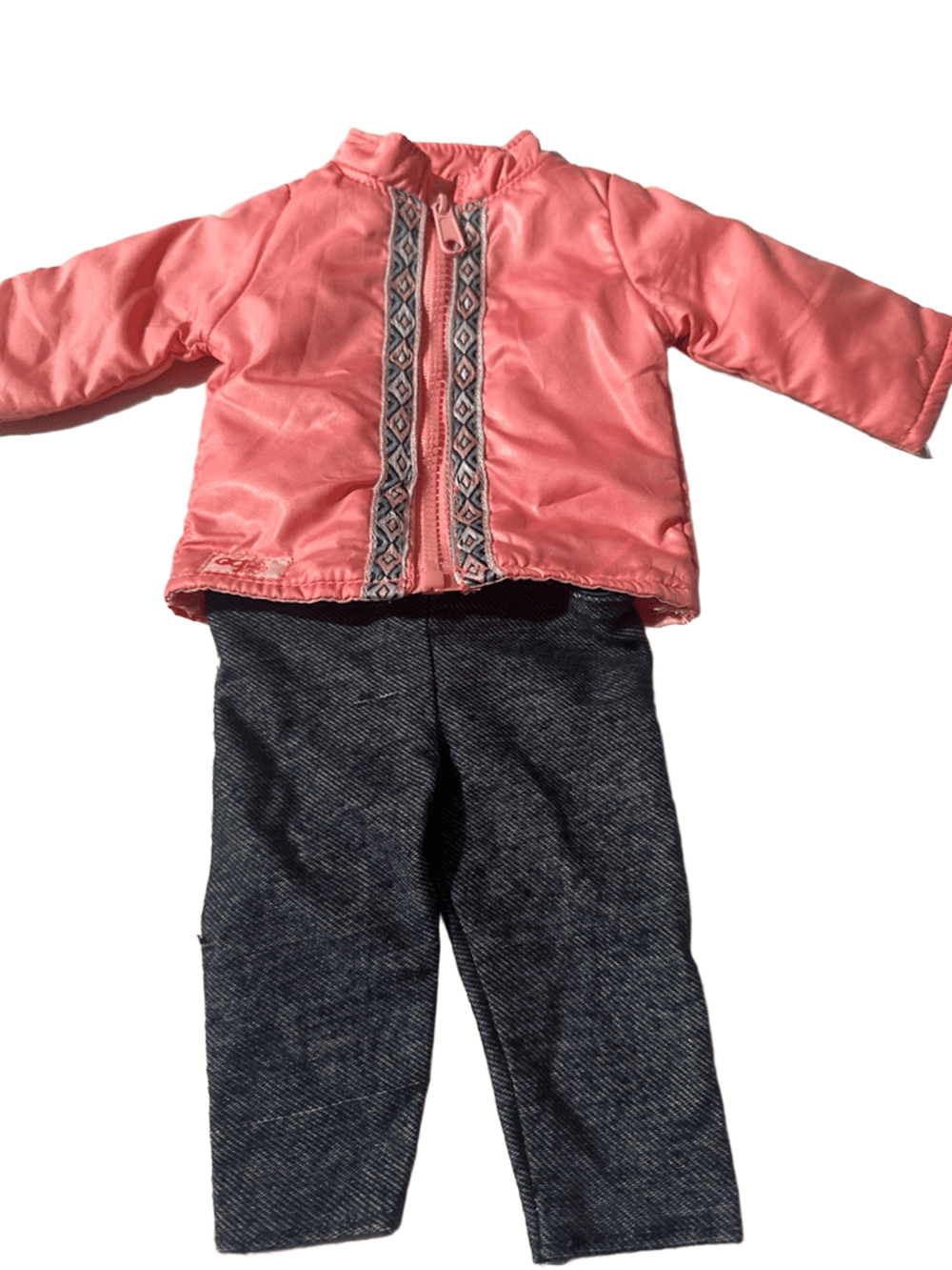 OG My Life Doll Outfit Coral Jacket Denim Pants Set (photo 1 of 3)