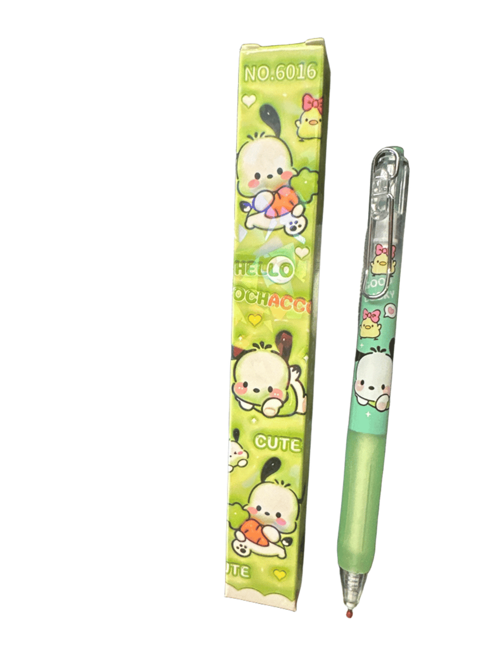 Sanrio Pochacco Retractable Pen with Clip Green Boxed (photo 1 of 2)