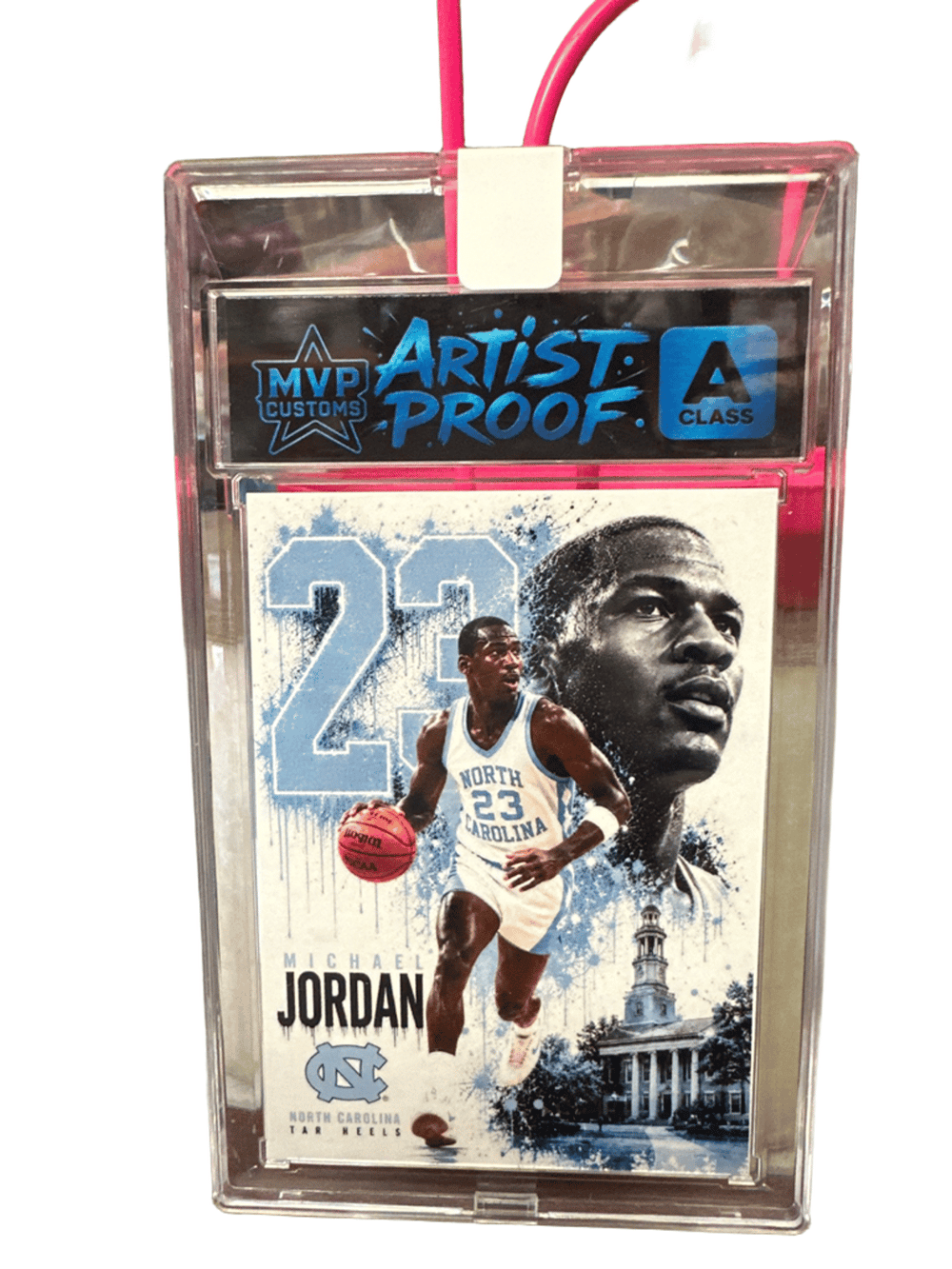 Michael Jordan North Carolina Custom Art Card JG-01 (photo 1 of 3)