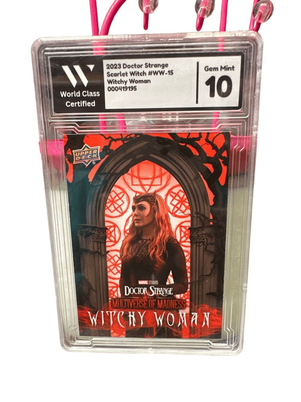 Upper Deck Scarlet Witch Card WW-15 Graded Gem Mint 10 (photo 1 of 2)