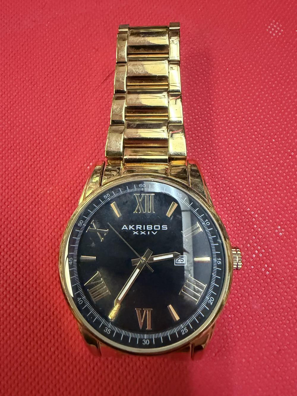 AKRIBOS Gold Watch