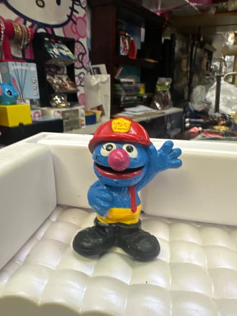 Vintage Grover Firefighter PVC Figure