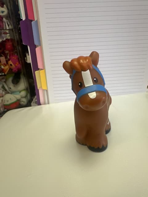 Little People Brown Horse with Blue Halter