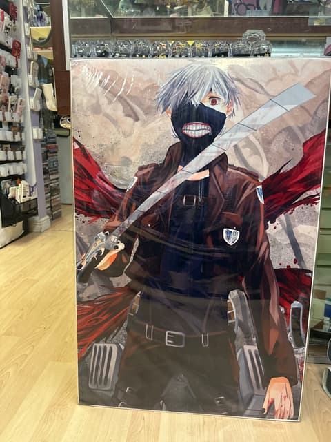 Anime Mashup Character Poster, Large Wrapped Canvas