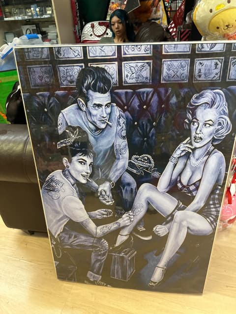 Rockabilly Tattoo Parlor Canvas Print