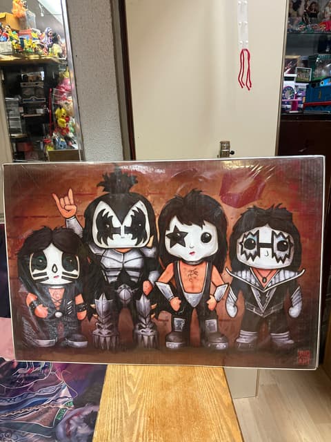 Chibi KISS Band Art Print