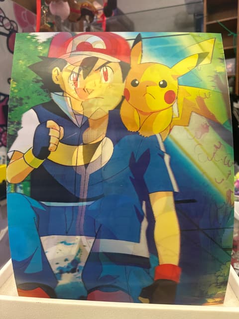 Ash and Pikachu Lenticular Panel