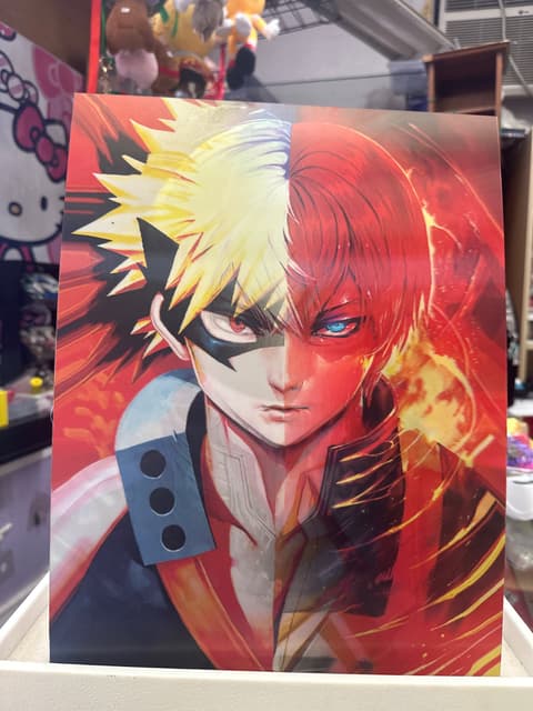 Split-Face Anime Hero Lenticular Print