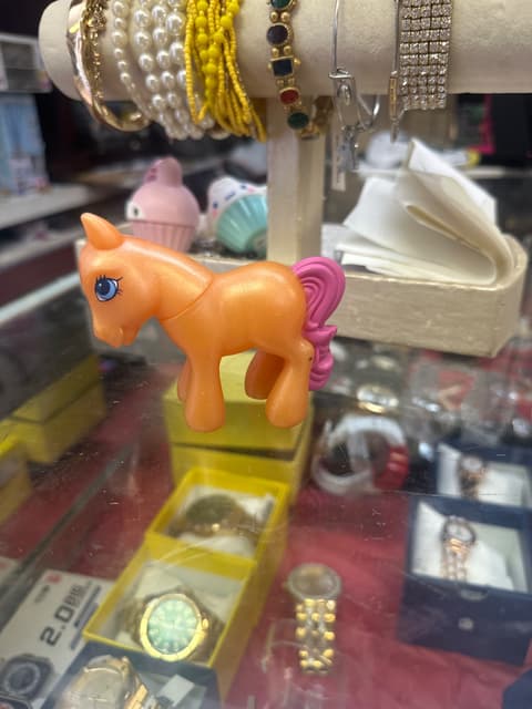 Orange Plastic Pony Figure