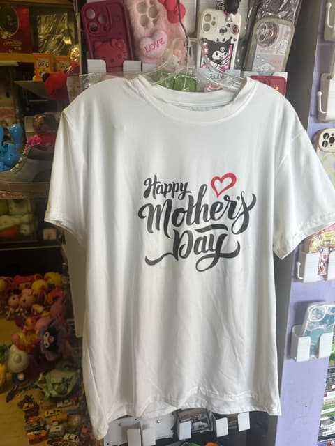 White "Happy Mother's Day" Graphic Tee