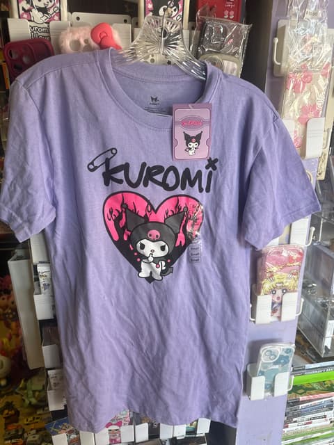 Kuromi Heart Graphic Tee - Lavender