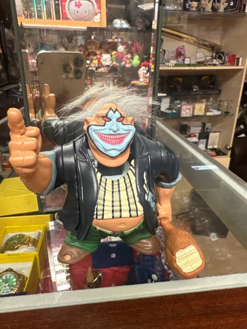 Grinning Biker Gang Action Figure With Wild Hair