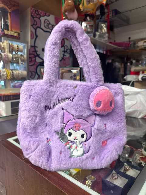 Purple Plush Kuromi Handbag