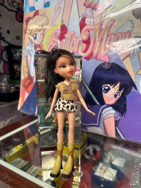 Bratz Doll in Leopard Skirt and Tan Boots