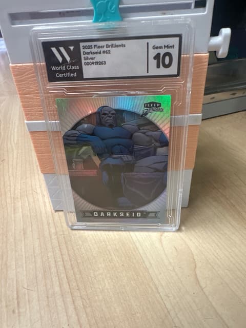 2025 Fleer Brilliants Darkseid #62 Silver Card, Graded Gem Mint 10